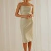 4th & Reckless Cole Dress - Mint Satin New & Most Loved