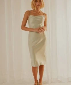 4th & Reckless Cole Dress - Mint Satin New & Most Loved