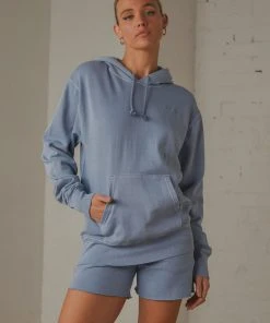 Champion Vintage Dye Boyfriend Hoodie - Wildflower Blue