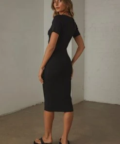 Peppermayo Kourtney Midi Dress - Black New & Most Loved