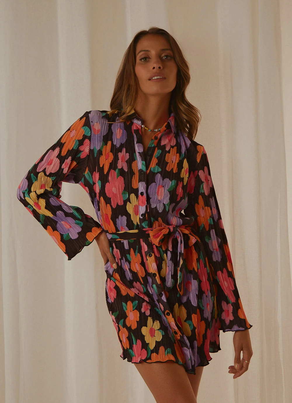 Peppermayo Exclusive Soho Chic Shirt Dress - Noir Bloom 6 Peppermayo Exclusive Soho Chic Shirt Dress - Noir Bloom