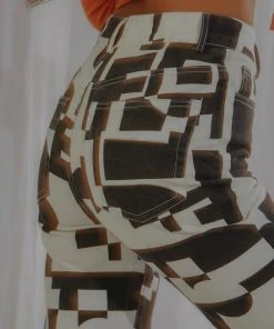 Peppermayo Exclusive Electric Avenue Pants - Black And White Geo 9 Peppermayo Exclusive Electric Avenue Pants - Black And White Geo