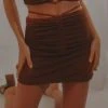 Peppermayo Exclusive New & Most Loved Lennon Mini Skirt - Choc Brown