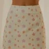 Peppermayo Exclusive New & Most Loved Morning Market Linen Mini Skirt - Pink Wild Poppies
