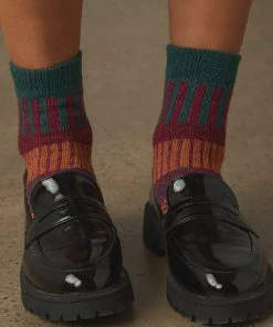 Peppermayo New & Most Loved Never Be The Same Socks - Purple & Green