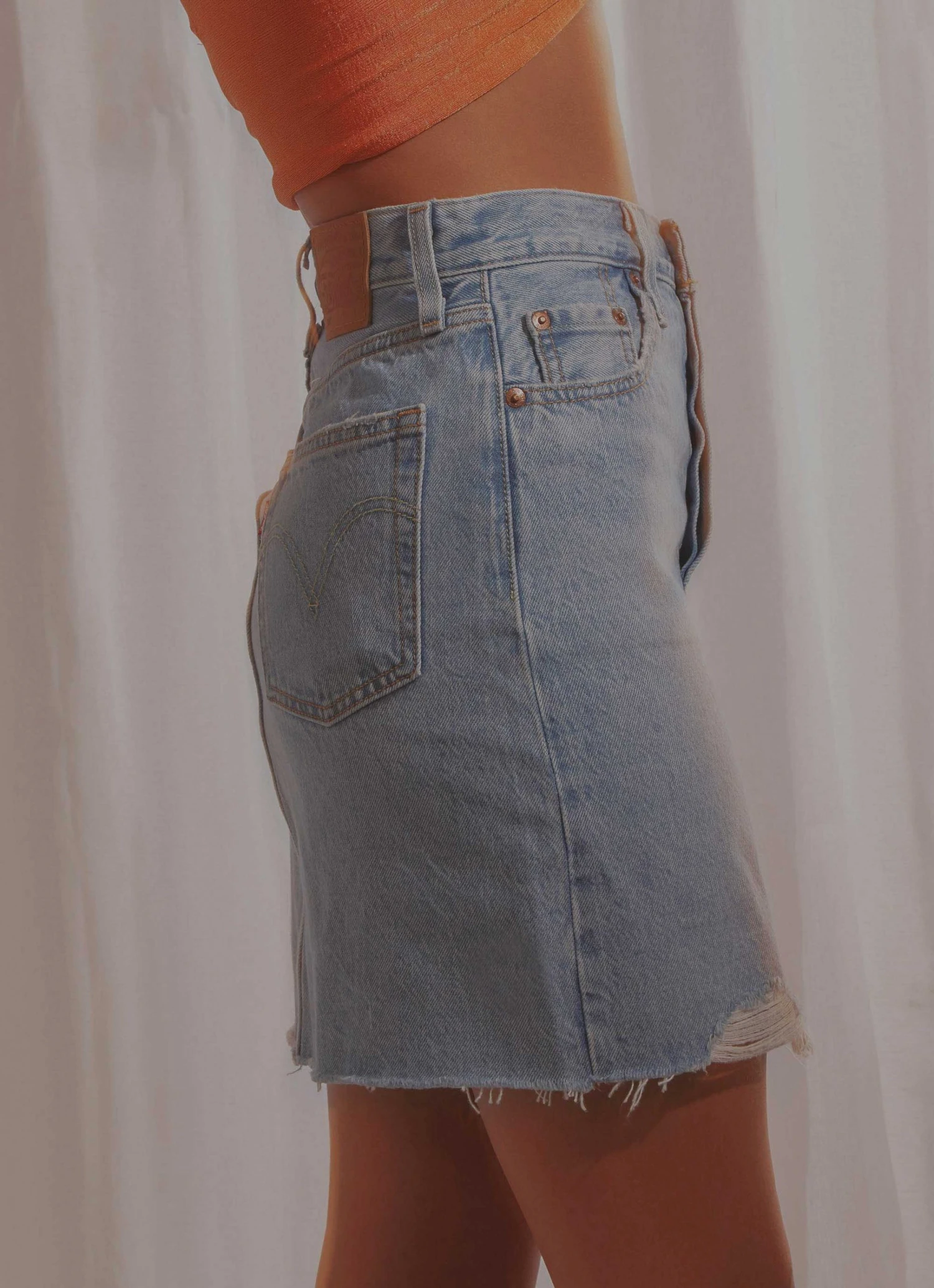 Levi's High Rise Deconstructed Skirt - Luxor Heat 6 Levi's High Rise Deconstructed Skirt - Luxor Heat