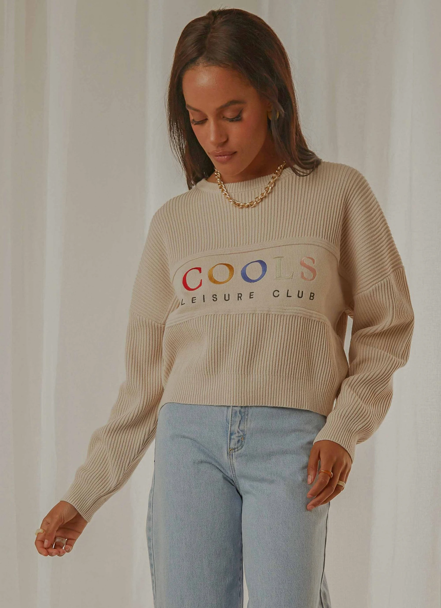 Cools Club Leisure Club Knit - Stone 5 Cools Club Leisure Club Knit - Stone