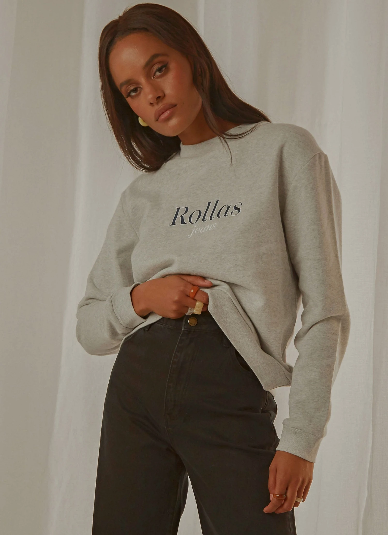 Rolla's New & Most Loved Slouch Sport Sweater - Grey Marle Rolla's New & Most Loved Slouch Sport Sweater - Grey Marle