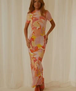 Peppermayo Exclusive Into The City Mesh Maxi Dress - Paloma - Pre-Order New & Most Loved