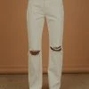 Abrand New & Most Loved A 94 High Straight Jean - White Fade Rip 1 Abrand New & Most Loved A 94 High Straight Jean - White Fade Rip