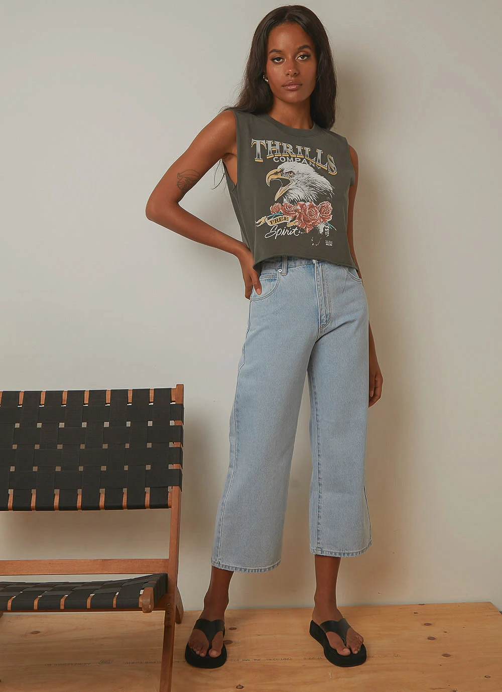 Thrills Rose Spirit Crop Muscle - Merch Black New & Most Loved 5 Thrills Rose Spirit Crop Muscle - Merch Black New & Most Loved