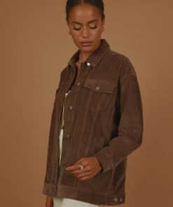 Nude Lucy Binx Longline Cord Jacket - Smoke 12 Nude Lucy Binx Longline Cord Jacket - Smoke