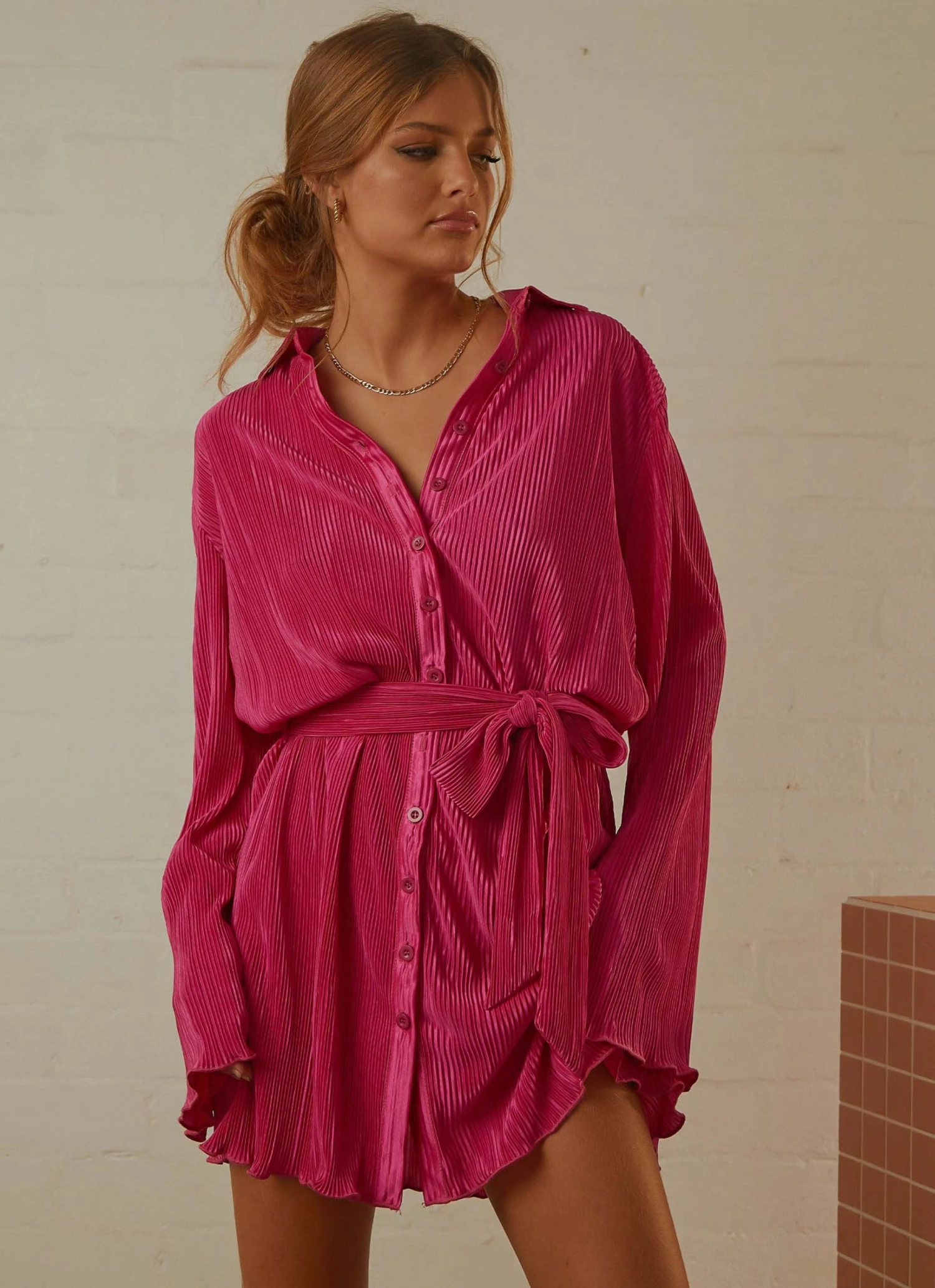 Peppermayo Exclusive New & Most Loved Soho Chic Shirt Dress - Magenta 3 Peppermayo Exclusive New & Most Loved Soho Chic Shirt Dress - Magenta