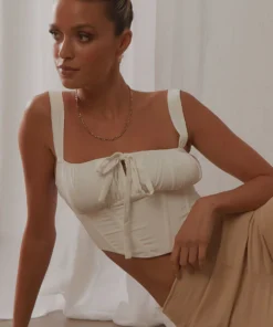 Peppermayo New Tops All My Heart Bustier Top - White 9 Peppermayo New Tops All My Heart Bustier Top - White