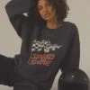 Vacancy Supply Speed Racer Crewneck - Charcoal 1 Vacancy Supply Speed Racer Crewneck - Charcoal