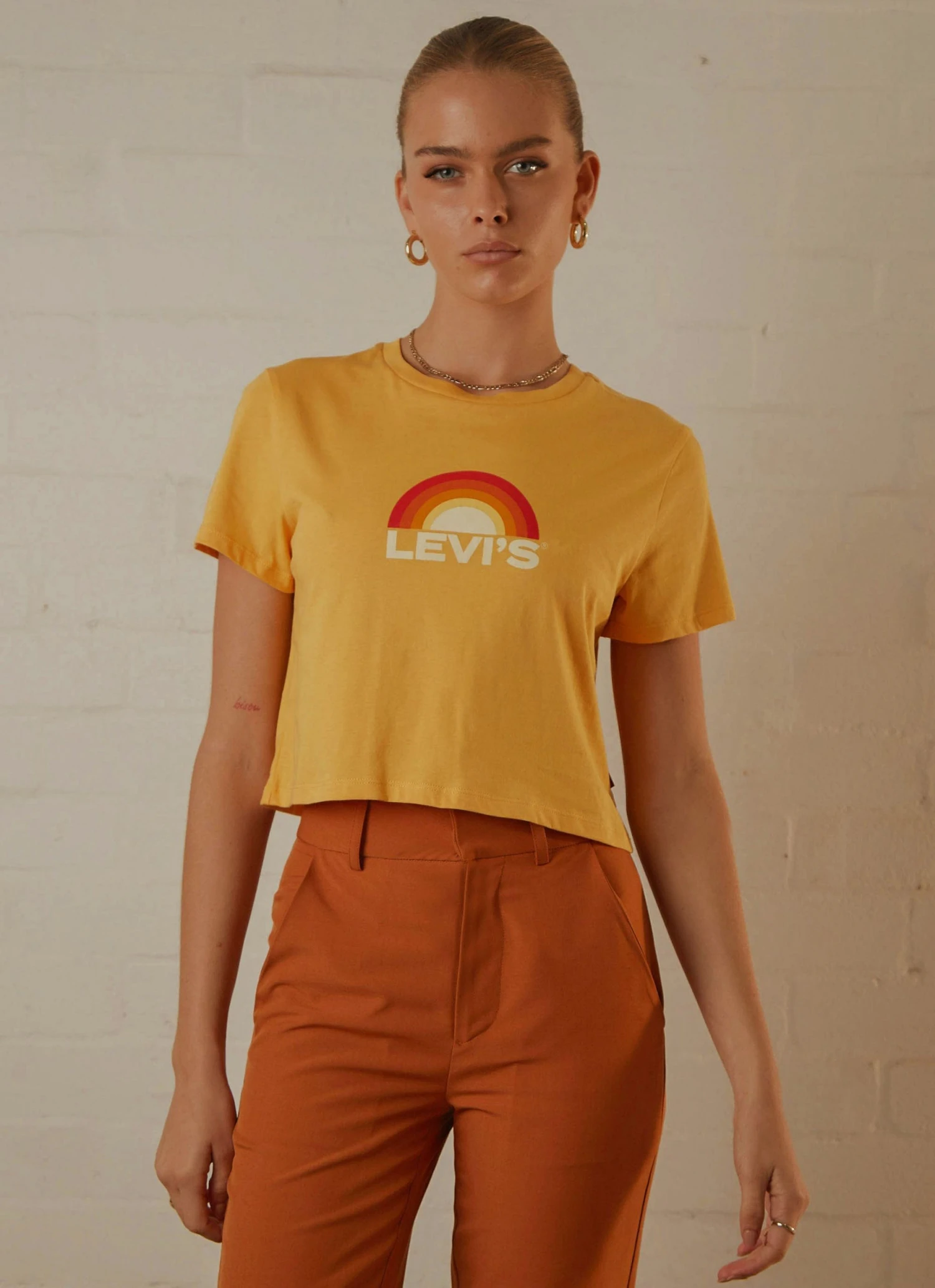 Levi's Cropped Jordie Tee - Sunrise Amber Levi's Cropped Jordie Tee - Sunrise Amber