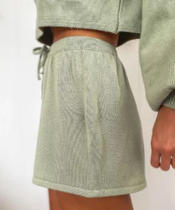 Peppermayo Low Tide Knit Shorts - Sage New Bottoms 11 Peppermayo Low Tide Knit Shorts - Sage New Bottoms