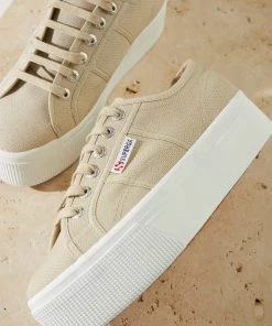 Superga New & Most Loved 2790ACOTW Linea Up And Down Sneakers - 949 Taupe