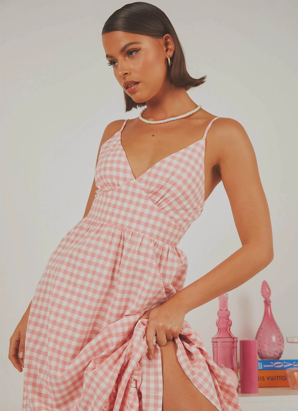 Peppermayo Exclusive New & Most Loved Edie Maxi Dress - Pink Gingham 5 Peppermayo Exclusive New & Most Loved Edie Maxi Dress - Pink Gingham
