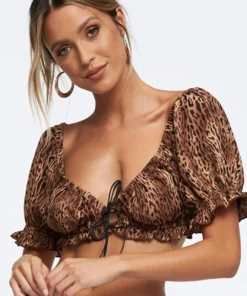 Lioness Fashion New Bottoms A Little More Crop Top - Leopard