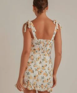 Peppermayo Italian Vineyard Mini Dress - Lemon