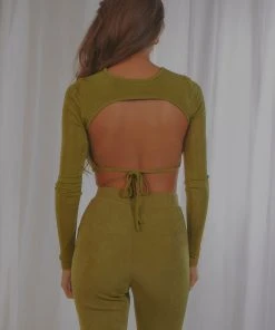 Peppermayo Exclusive Casia Long Sleeve Crop - Moss Green New & Most Loved 13 Peppermayo Exclusive Casia Long Sleeve Crop - Moss Green New & Most Loved