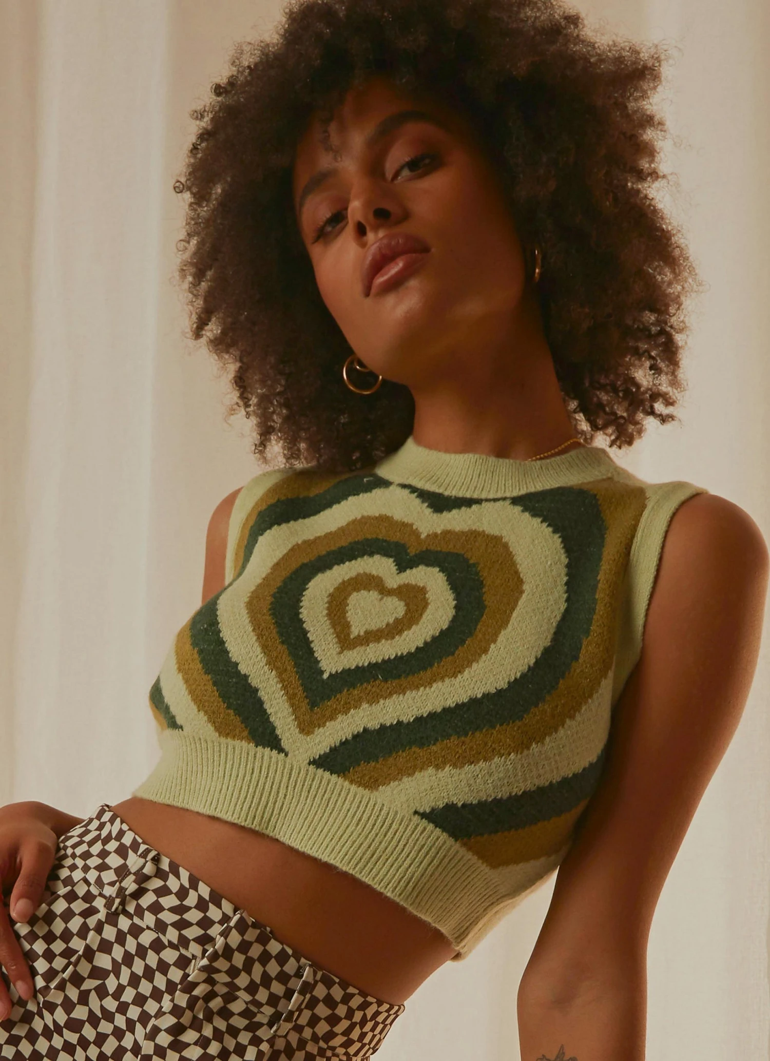 Peppermayo Main Thing Knit Top - Green Print New & Most Loved 3 Peppermayo Main Thing Knit Top - Green Print New & Most Loved