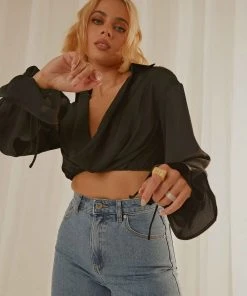 Peppermayo New & Most Loved Love Drunk Crop Top - Black