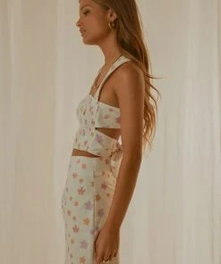 Peppermayo Exclusive New & Most Loved Lost Picnics Linen Crop - Pink Wild Poppies