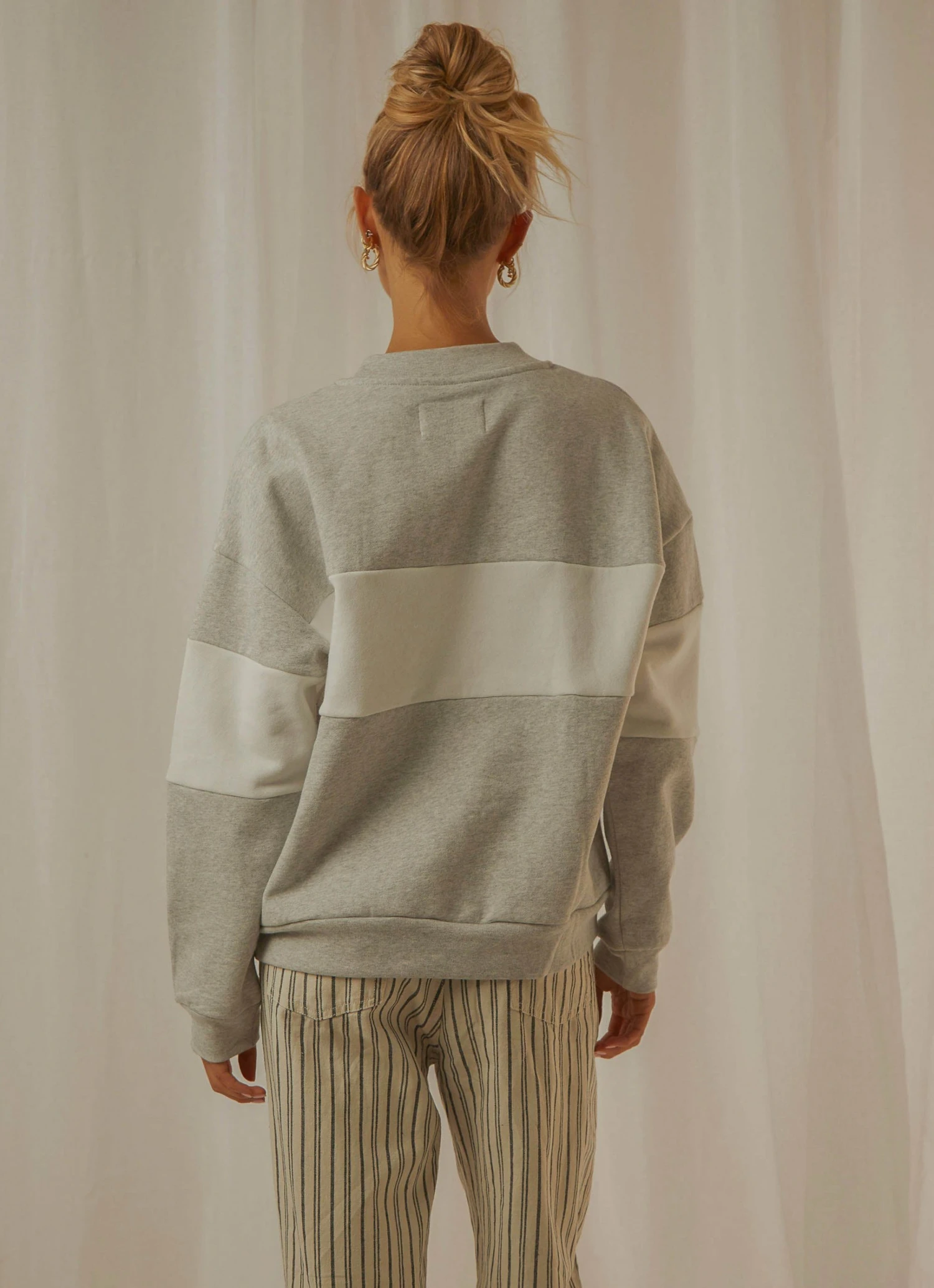 Rolla's Split Logo Sweater - Grey Marle 7 Rolla's Split Logo Sweater - Grey Marle