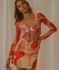 Peppermayo Exclusive New & Most Loved Everglow Sheer Top - Flaming 4 Peppermayo Exclusive New & Most Loved Everglow Sheer Top - Flaming