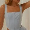Peppermayo Exclusive New & Most Loved Pastel Skies Bustier Top - Sky Blue