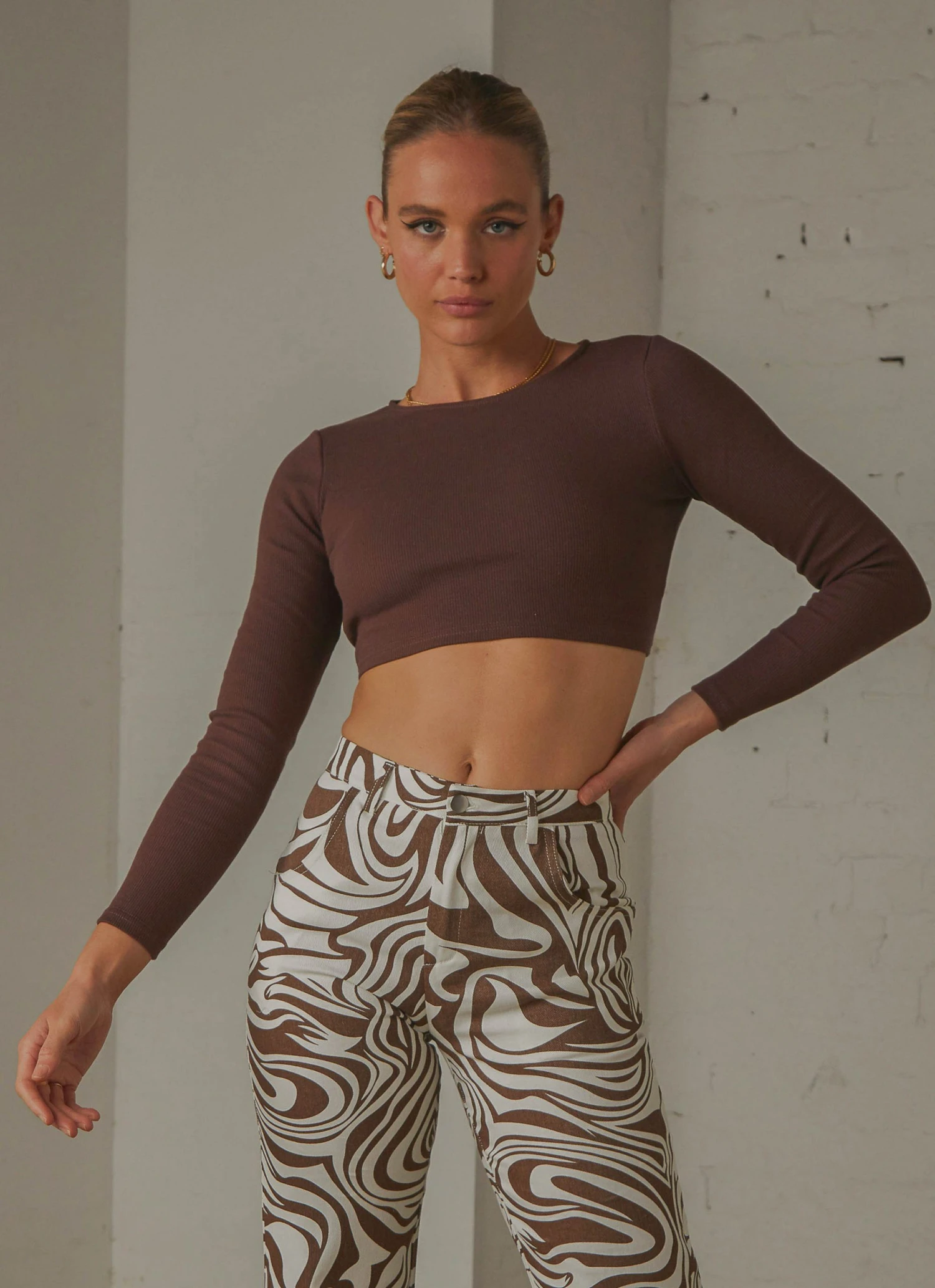 Peppermayo Exclusive Total Crush Tie Back Top - Choc Brown New & Most Loved 3 Peppermayo Exclusive Total Crush Tie Back Top - Choc Brown New & Most Loved