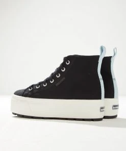 Superga 2705 Hi Top Tank - 999 Black