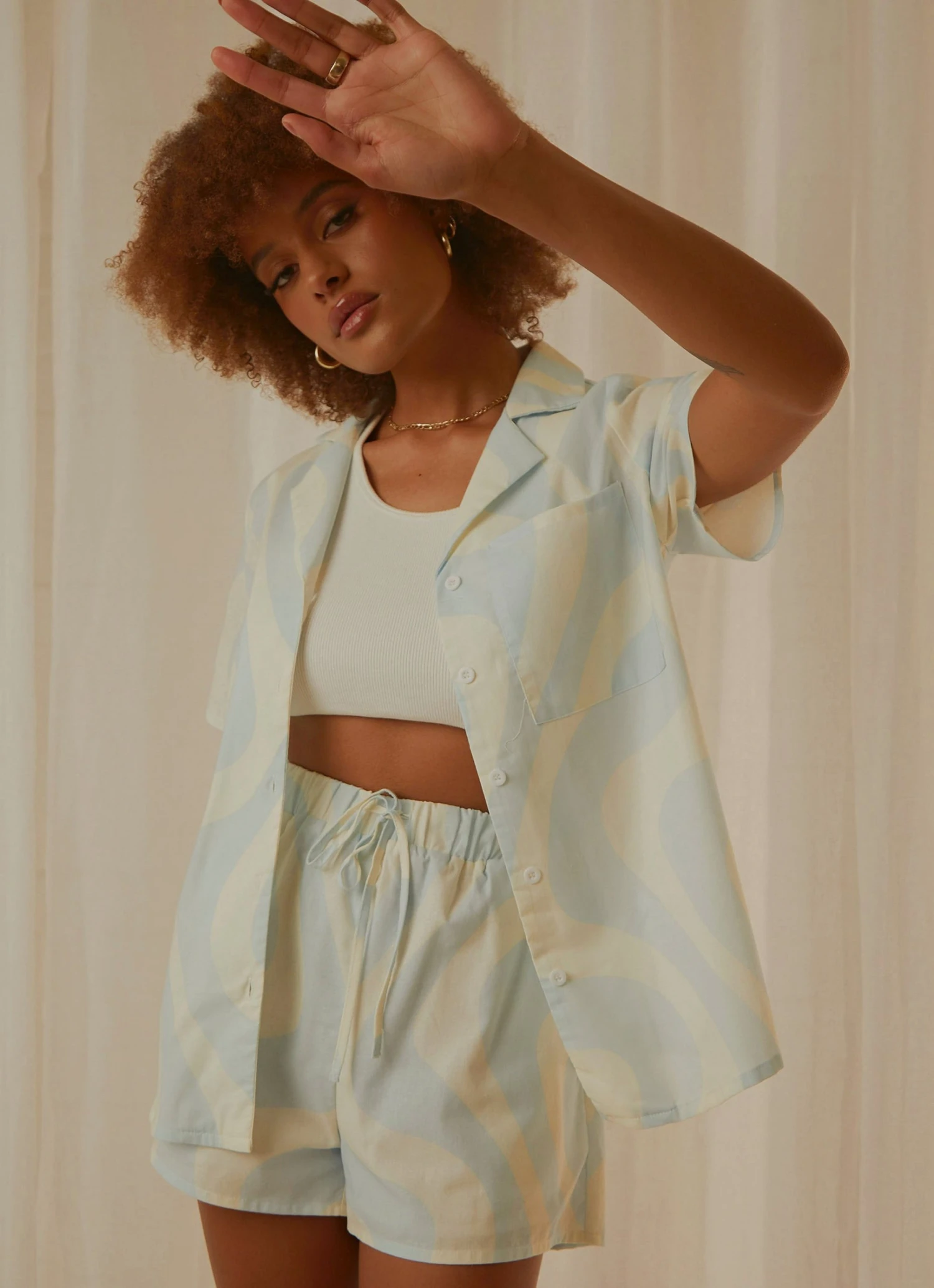 Peppermayo Exclusive New & Most Loved Feels Like Sunday Shirt - Light Blue Wave 3 Peppermayo Exclusive New & Most Loved Feels Like Sunday Shirt - Light Blue Wave