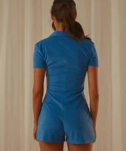 Peppermayo Exclusive Summer Club Terry Romper - Cobalt New & Most Loved