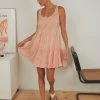 Peppermayo Facing The Sun Mini Dress - Peach Gingham New Dresses 2 Peppermayo Facing The Sun Mini Dress - Peach Gingham New Dresses