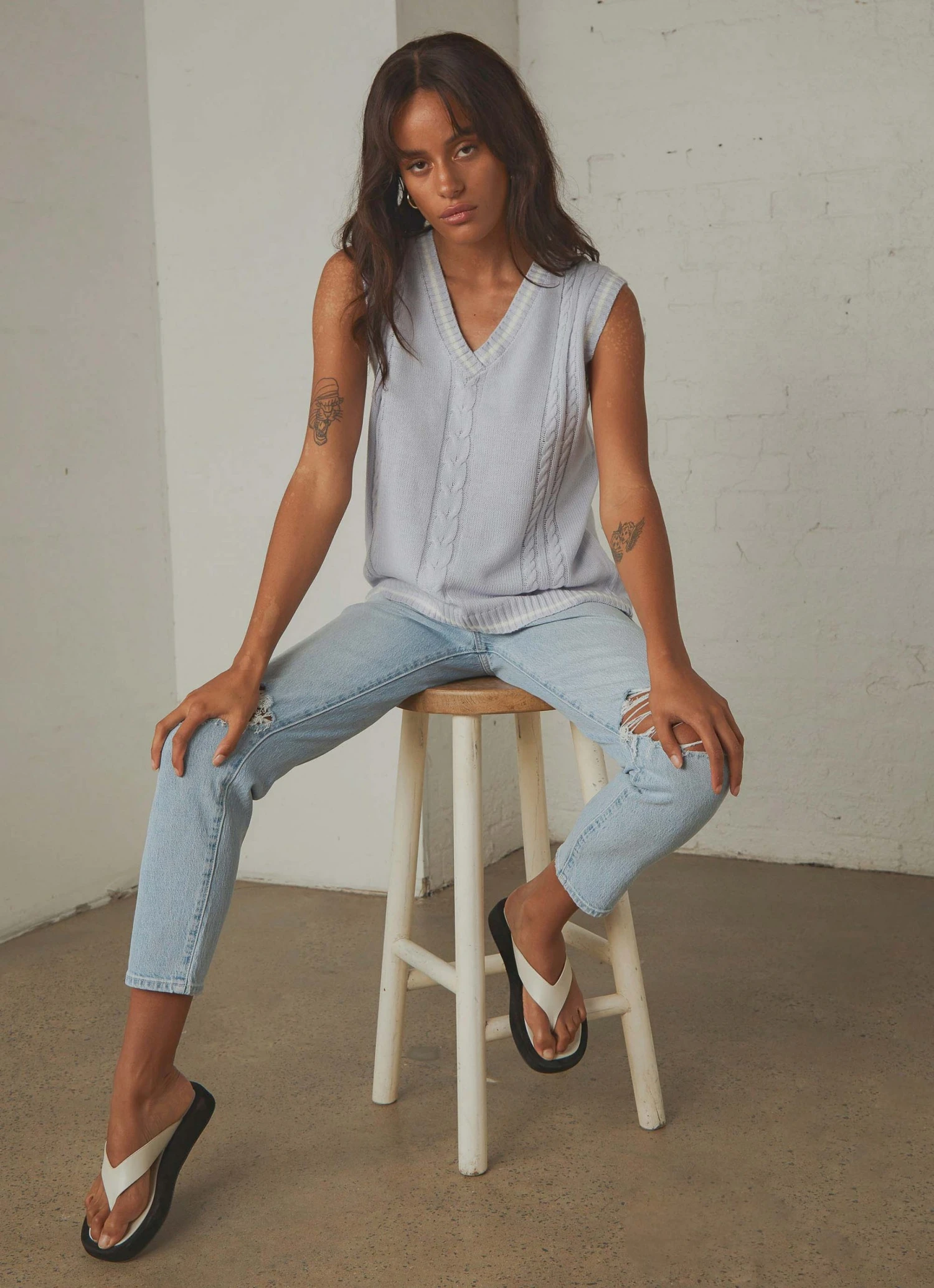 Peppermayo New & Most Loved Centre Court Knit Vest - Blue 3 Peppermayo New & Most Loved Centre Court Knit Vest - Blue