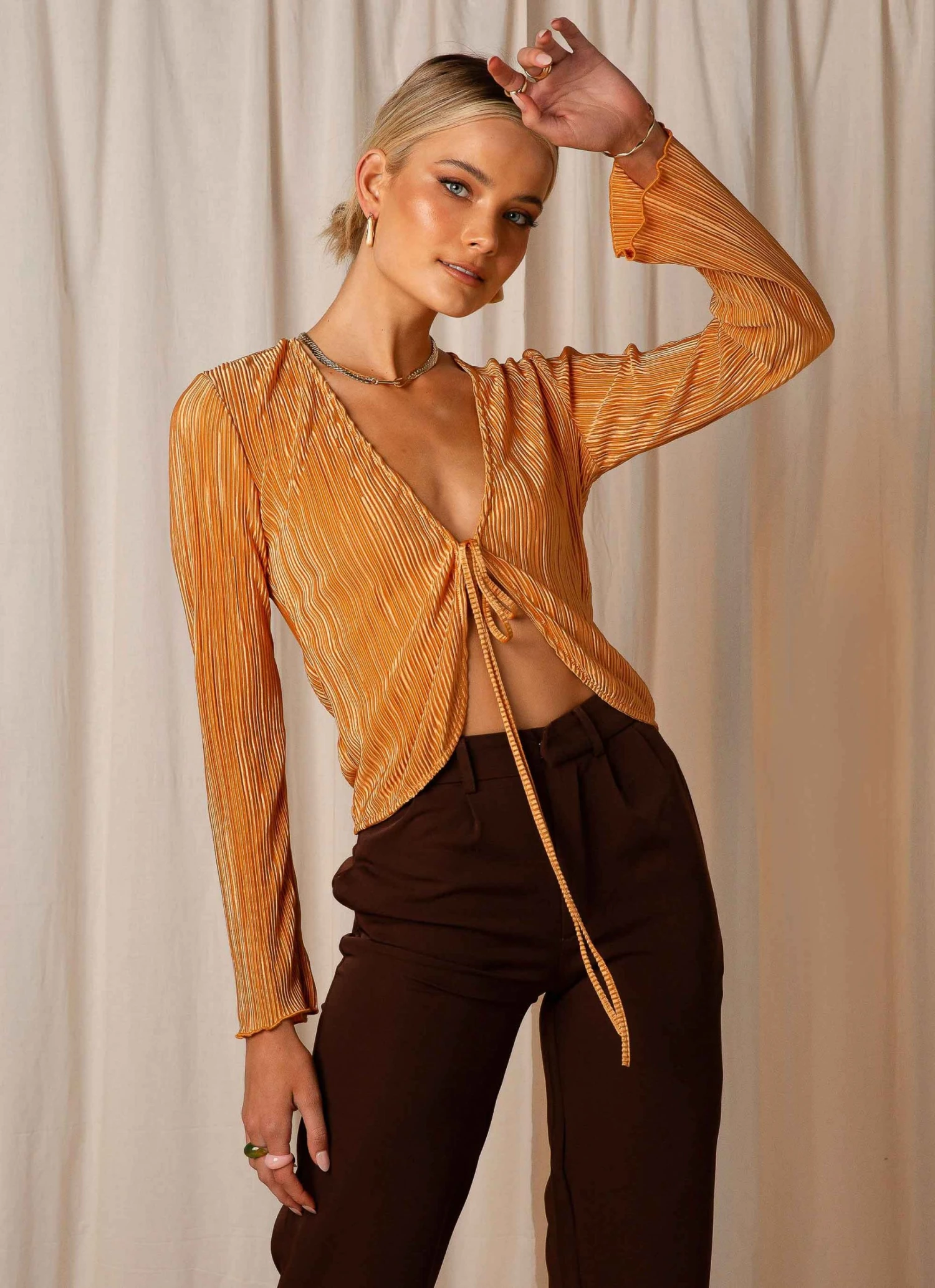 Peppermayo Exclusive Barcelona Nights Tie Top - Rust New & Most Loved 3 Peppermayo Exclusive Barcelona Nights Tie Top - Rust New & Most Loved