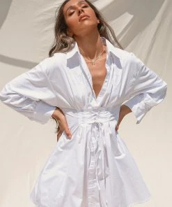 Peppermayo On Duty Dress - White