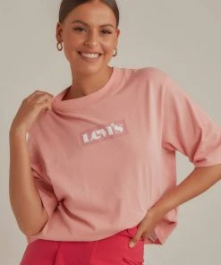 Levi's Heavyweight Box Logo Tee - Peony New & Most Loved