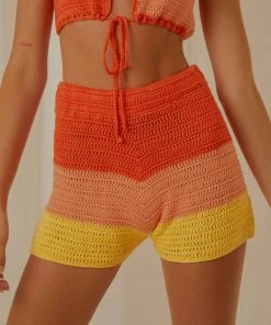 Peppermayo Exclusive New & Most Loved Sunburst Crochet Shorts - Sunrise 11 Peppermayo Exclusive New & Most Loved Sunburst Crochet Shorts - Sunrise
