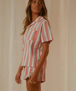 Peppermayo Exclusive Island Vibes Terry Shirt - Vintage Stripe New & Most Loved 10 Peppermayo Exclusive Island Vibes Terry Shirt - Vintage Stripe New & Most Loved