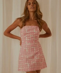 Peppermayo Exclusive New & Most Loved Dates And Flowers Bustier Mini Dress - Pink Mod Floral