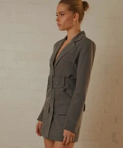 Peppermayo Exclusive New & Most Loved Audrina Blazer Dress - Charcoal 11 Peppermayo Exclusive New & Most Loved Audrina Blazer Dress - Charcoal