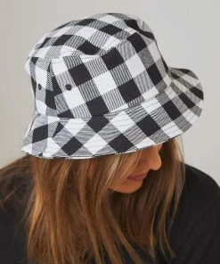 Afends New & Most Loved Gingham Bucket Hat - Black/ White