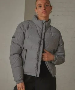 Huffer Womens Track Puffer Jacket - Reflective