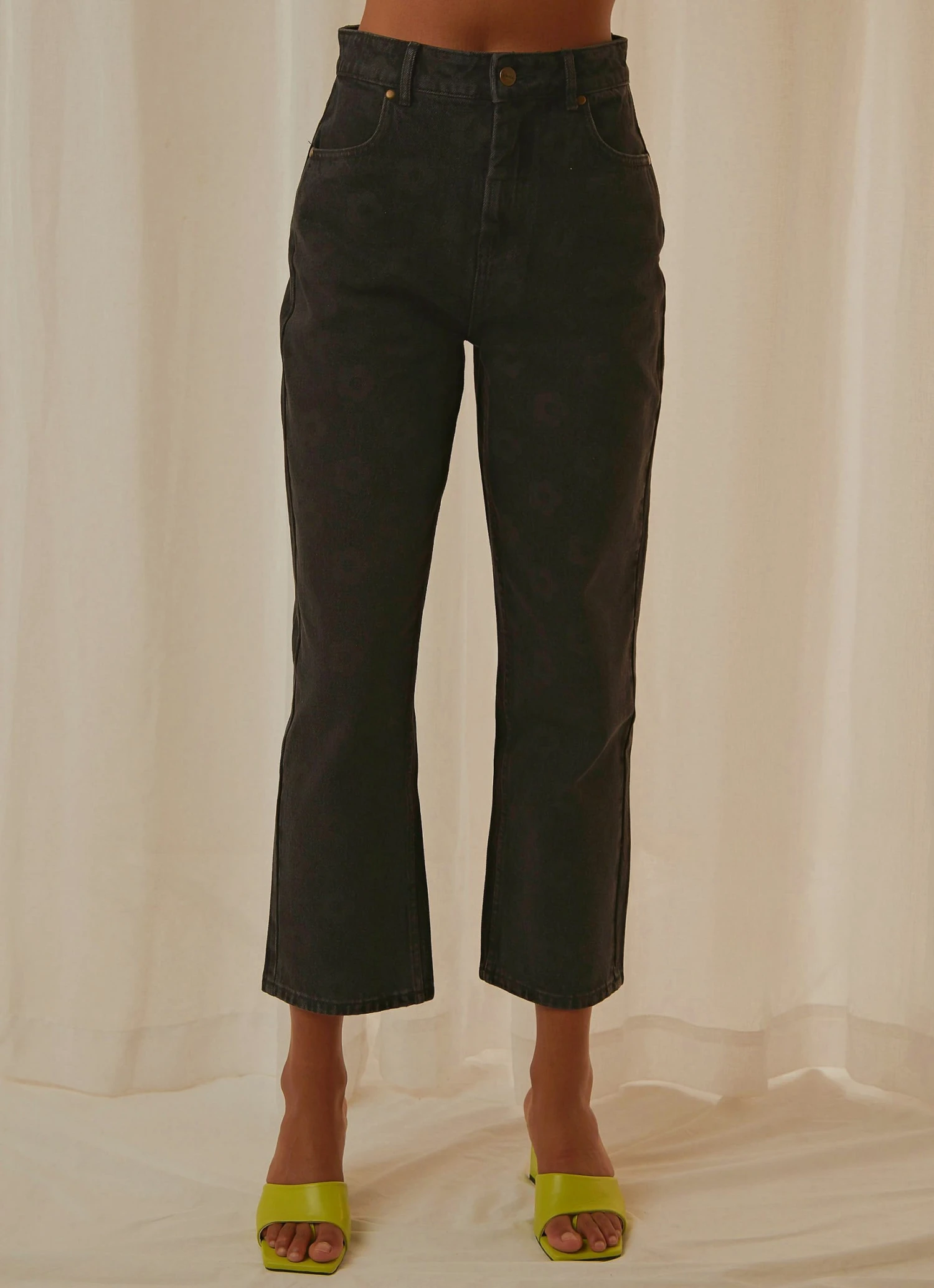 Afends New & Most Loved Shelby Organic Denim Floral Jean - Washed Black 6 Afends New & Most Loved Shelby Organic Denim Floral Jean - Washed Black