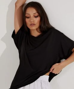 Afends Slay Hemp Oversized Tee - Black New & Most Loved