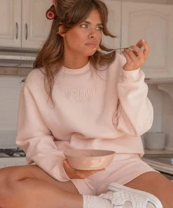 Vacancy Supply Paradise Crew - Pastel Pink New & Most Loved